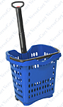 Plastic Rolling Grocercy Shopping Hand Basket