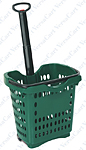 Plastic Rolling Grocercy Shopping Hand Basket