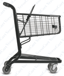 E-85 Metal Shopping Cart Side View