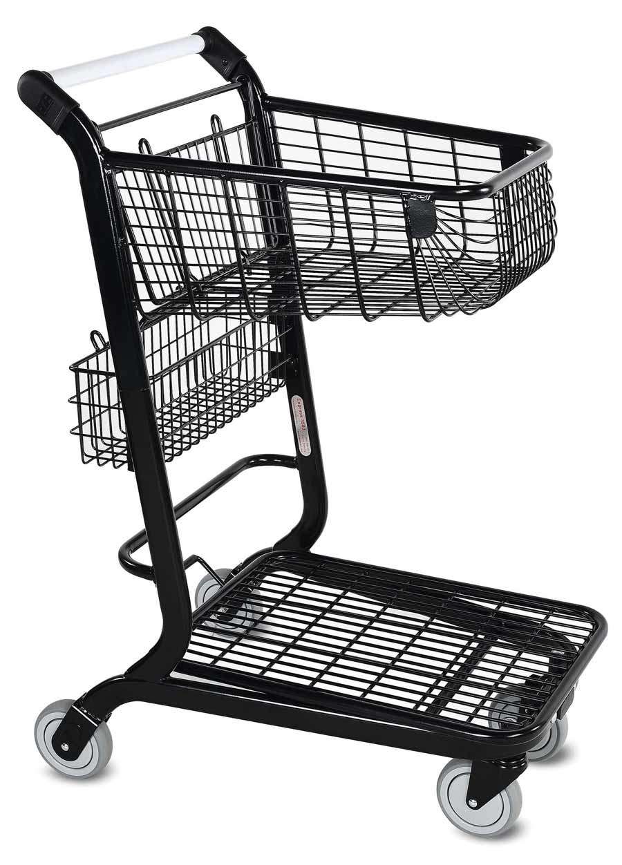 EXpress3500 Metal Shopping Cart Black