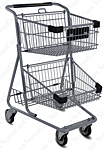EXpress4546-T Metal Shopping Cart, Utility Cart, Stocking Cart