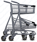 Express4546t Metal Grocery Shopping Cart