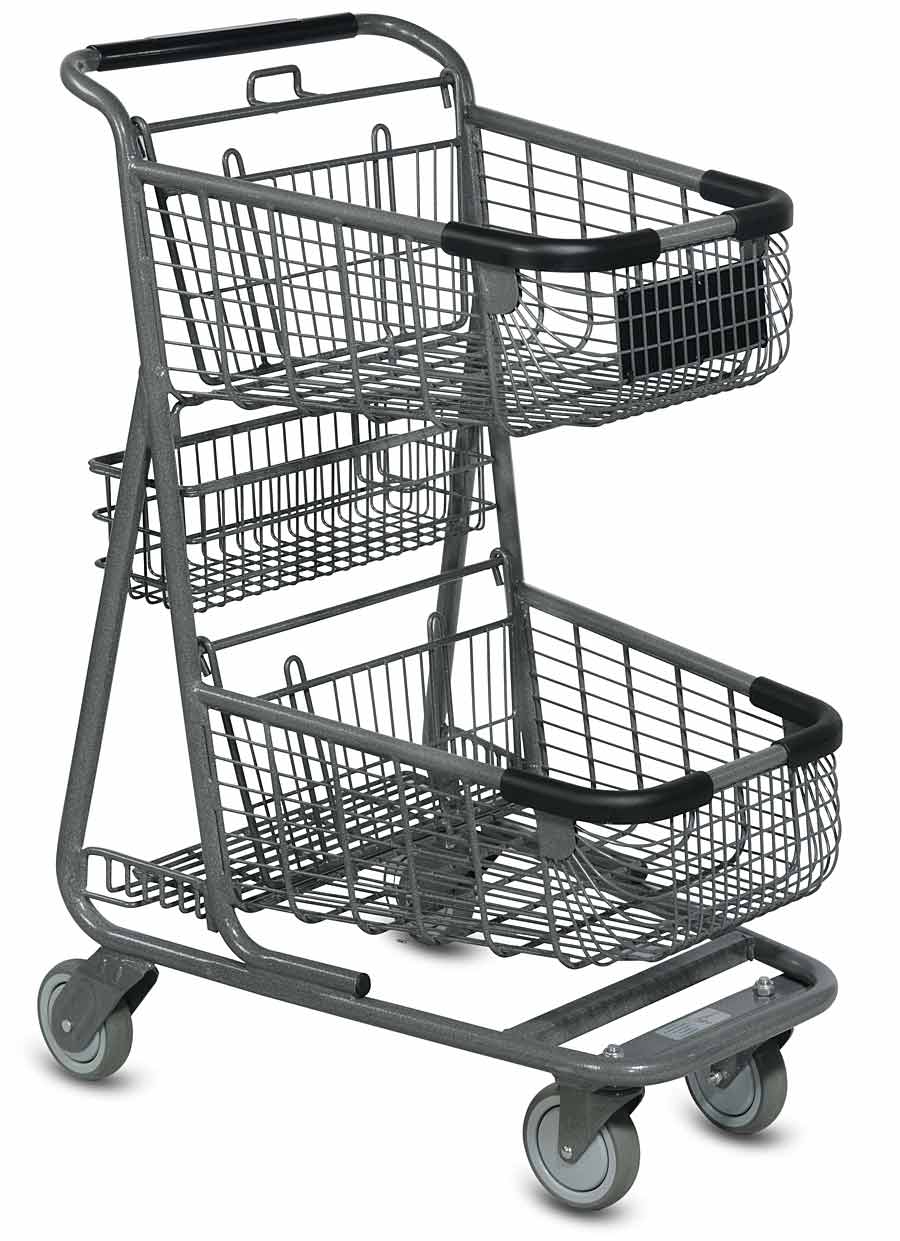  Express6050 Metal Grocery Shopping Cart with Lower Tray