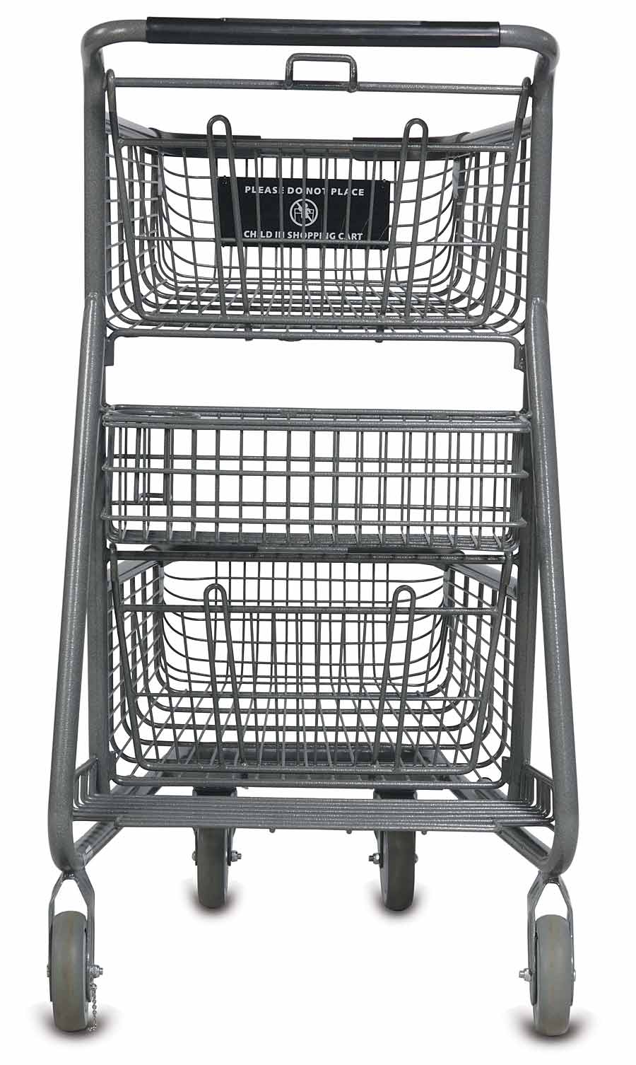 Express6050 Metal Grocery Shopping Cart with Lower Tray