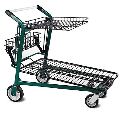 EZtote®875 Metal Shopping Cart, Utility Cart, Hardware Cart & Stocking Cart