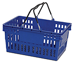 Plastic Hand Baskets with Wire Handles 26 Liters
