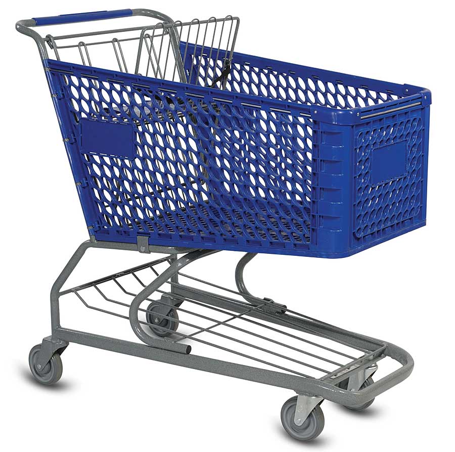 V Series Plastic Grocery Shopping Cart