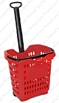Plastic Rolling Grocercy Shopping Hand Basket