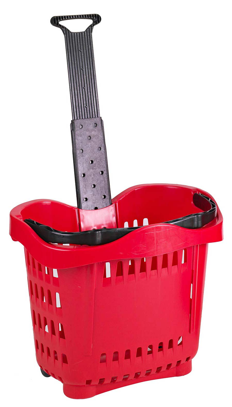 43 Liter 100% Polypropylene Rolling Plastic Shopping Hand Baskets