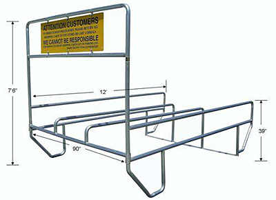 Grocery Shopping Cart Corral