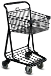 EXpress3540 Metal Shopping Cart, Utility Cart, Stocking Cart