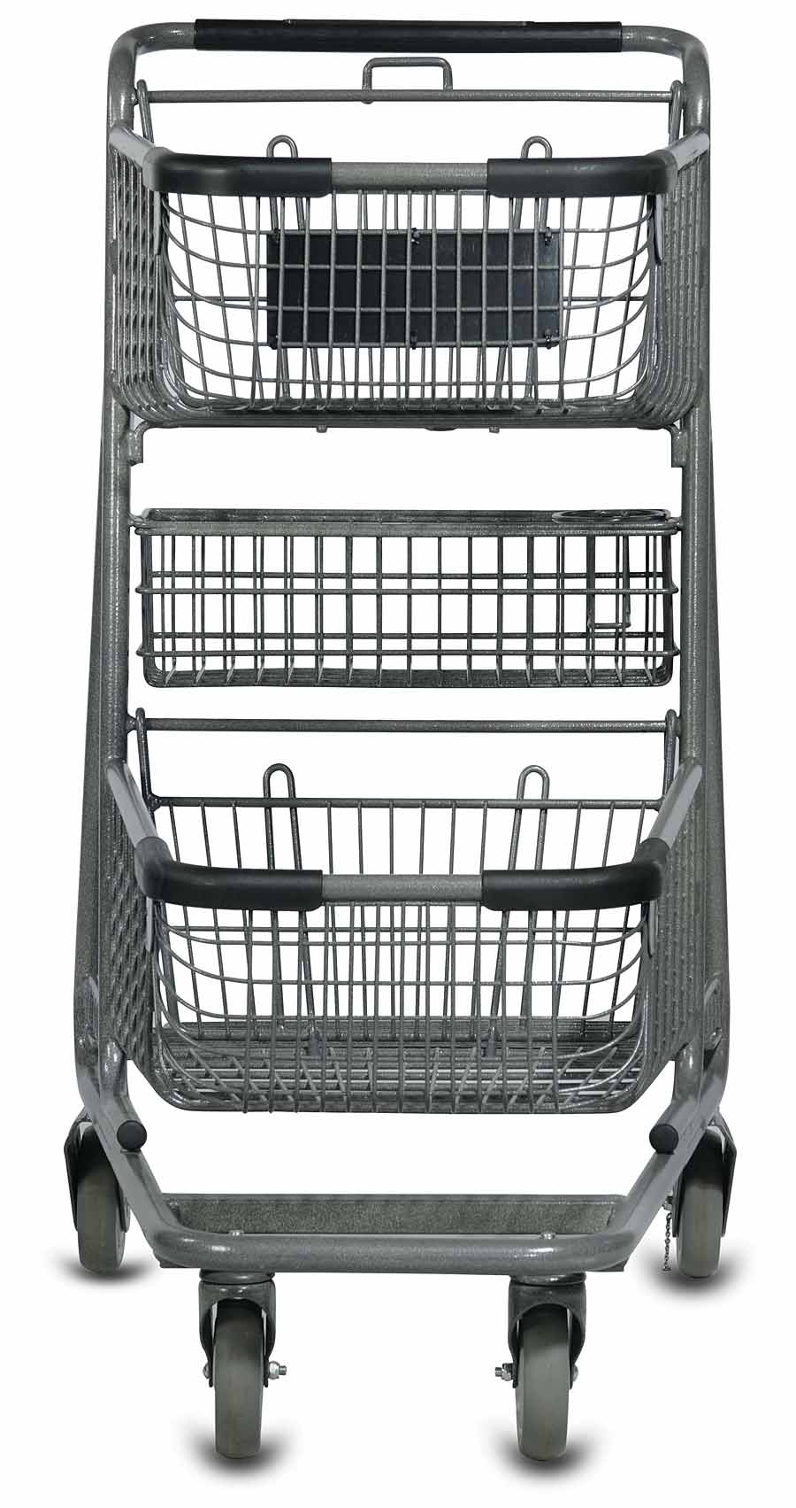 Express6050 Metal Grocery Shopping Cart with Lower Tray