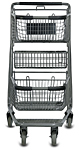 Express6050 Metal Grocery Shopping Cart with Lower Tray