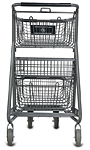 Express6050 Metal Grocery Shopping Cart with Lower Tray