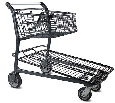 EZtote®848 Metal Shopping Cart, Grocery Cart, Hardware Cart