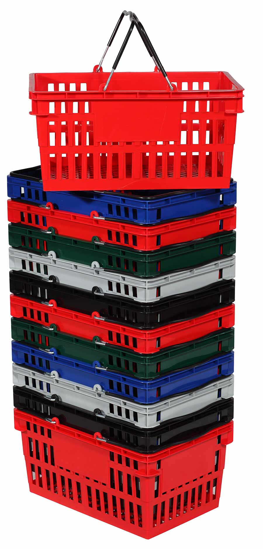Plastic Hand Baskets with Wire Handles 26 Liters