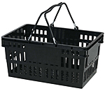 Plastic Hand Baskets with Wire Handles 26 Liters
