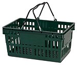 Plastic Hand Baskets with Wire Handles 26 Liters