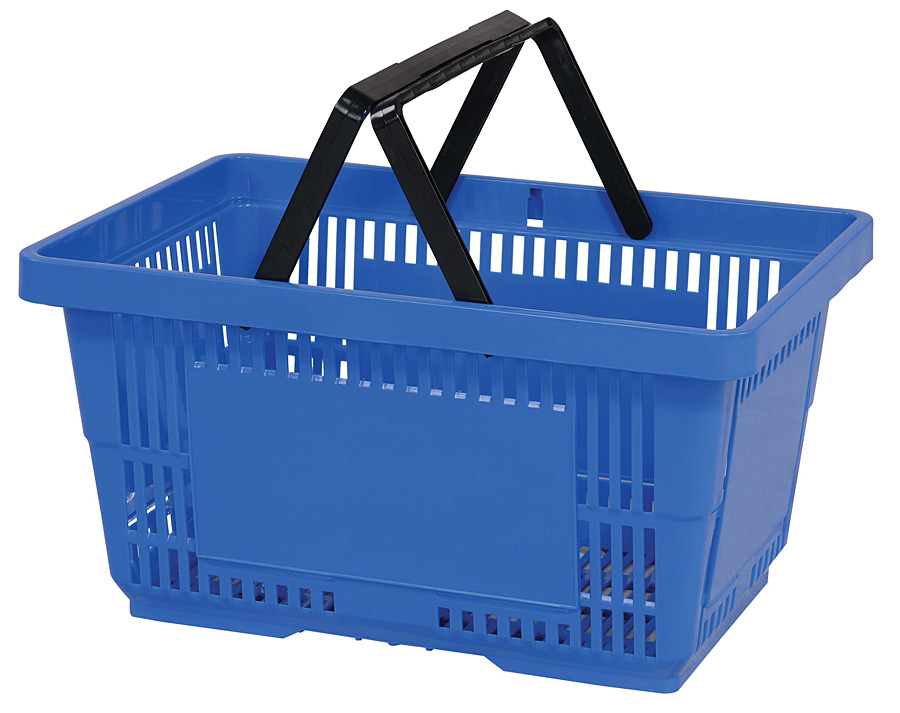 28 Liter Grocery Shopping Plastic Hand Baskets