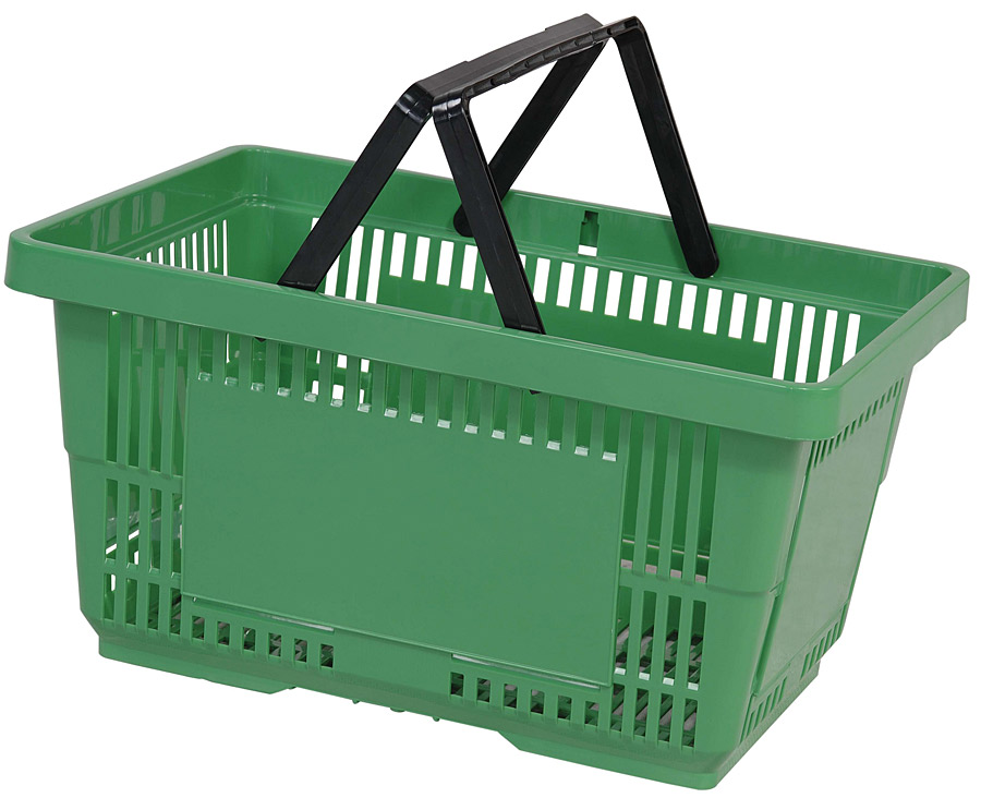 28 Liter Grocery Shopping Plastic Hand Baskets