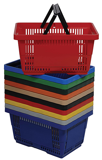 28 Liter Grocery Shopping Plastic Hand Baskets