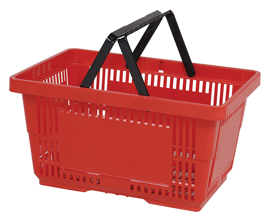 28 Liter Grocery Shopping Plastic Hand Baskets