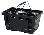 Plastic Hand Baskets with Wire Handles 28 Liters
