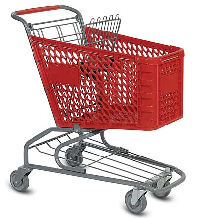 V Series Plastic Grocery Shopping Cart