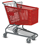 V Series Plastic Grocery Shopping Cart
