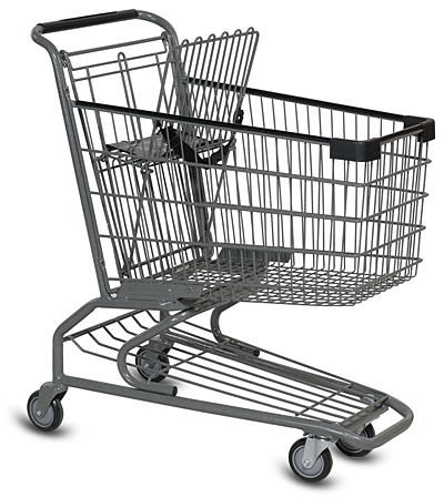 Metal Wire Grocery Shopping Cart