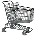Metal Wire Grocery Shopping Cart