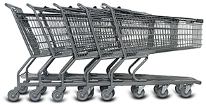 Metal Wire Grocery Shopping Cart