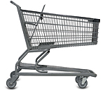 Metal Wire Grocery Shopping Cart