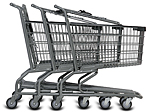 Metal Wire Grocery Shopping Cart